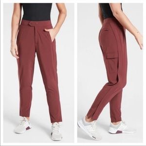 Athleta Uptown Ankle Pant Cargo Cognac Brown Size 2